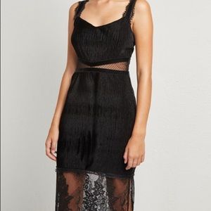 French Connection Lace straps v neck dress
